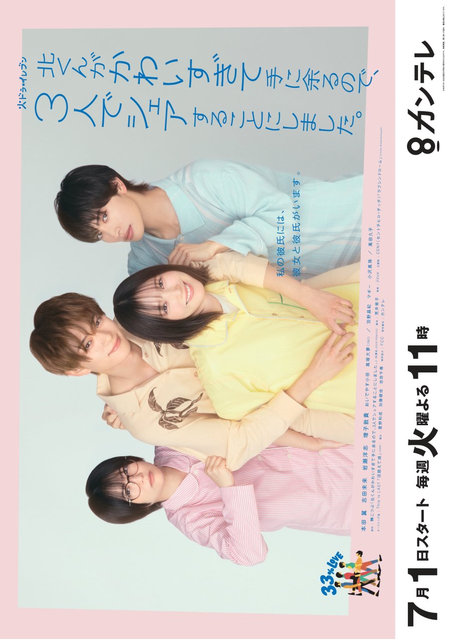 Kita-kun ga Kawai Sugite Te ni Amaru no de, 3 Nin de Share Suru Koto ni Shimashita (2025)  ถอดสมการความน่ารักหารสามยกกำลังหัวใจ ตอนที่ 1-2 (ซับไทย)